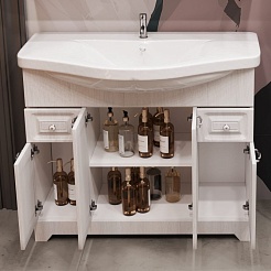 Stella Polare Мебель для ванной Кармела 100 люкс белое серебро – фотография-5